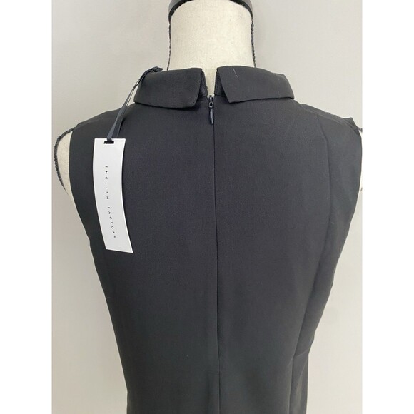 English Factory mock neck Blouse Black Sleeveless NWT Size M Medium - Picture 4 of 10